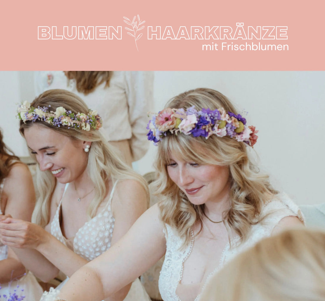 ♥ NEU: Haarkränze aus frischen Blumen