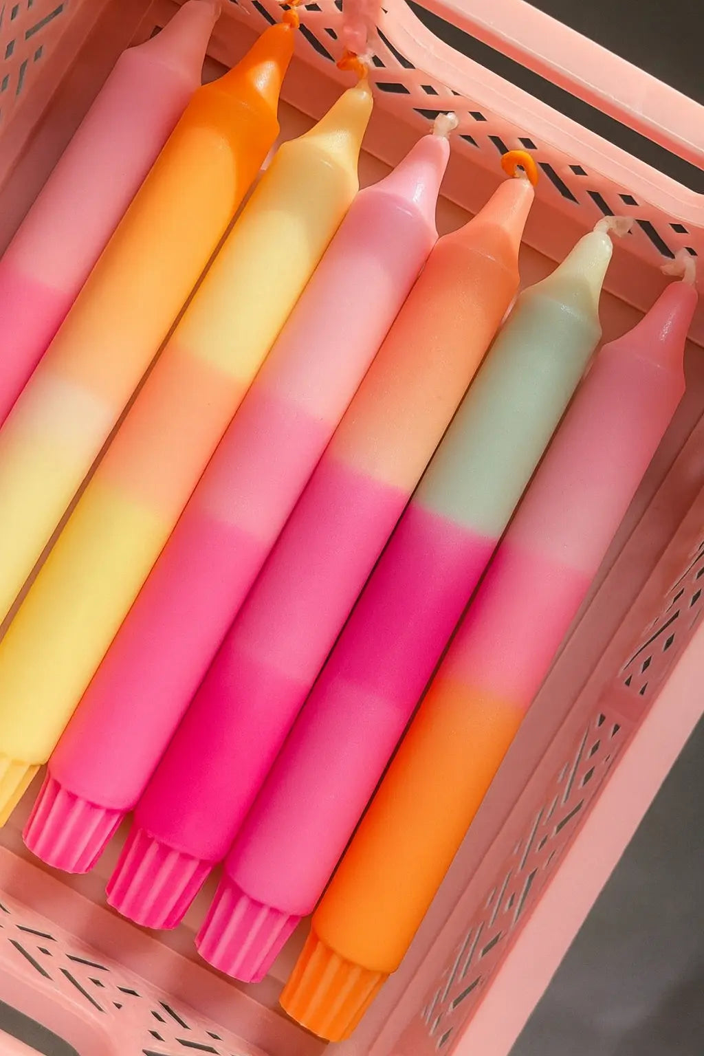 DIY Kerzenworkshop dip dye, twisted und mit Blumen