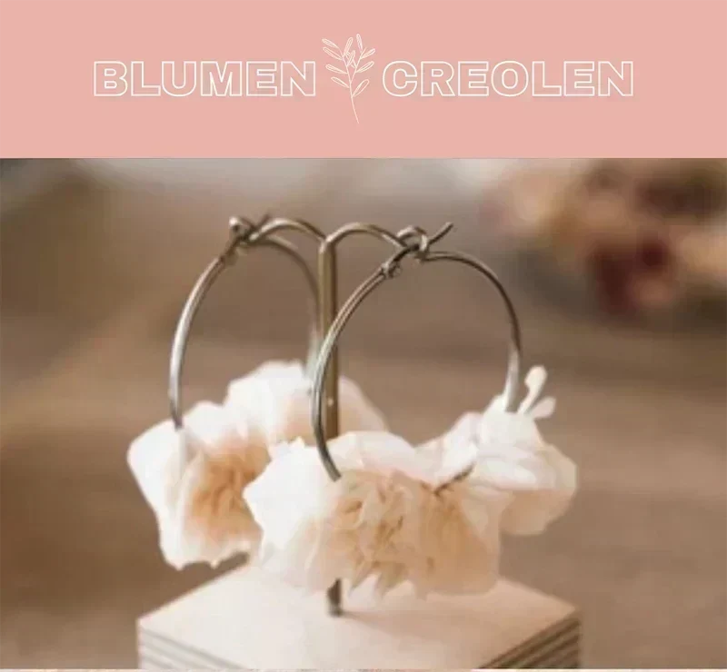 ♥ NEU: Blumen Creolen