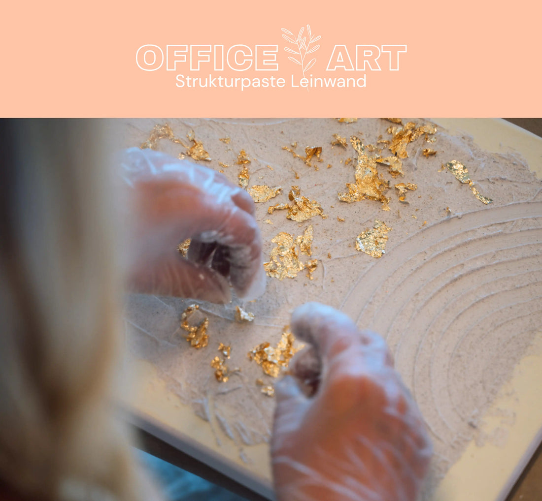 NEU: Office Art - Strukturpaste auf Leinwand