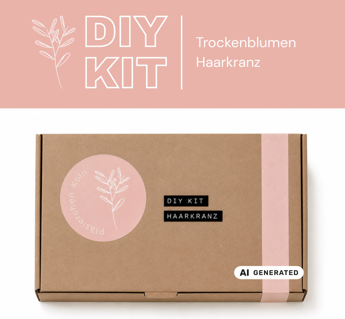 DIY Kit - Haarkranz/ Flowercrown aus Trockenblumen