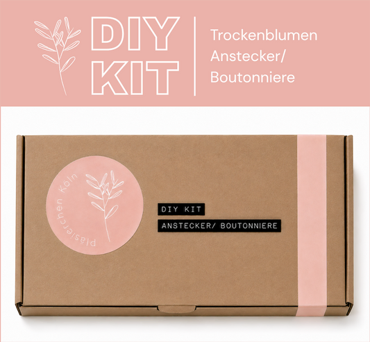 DIY Kit - Anstecker/ Boutonniere aus Trockenblumen