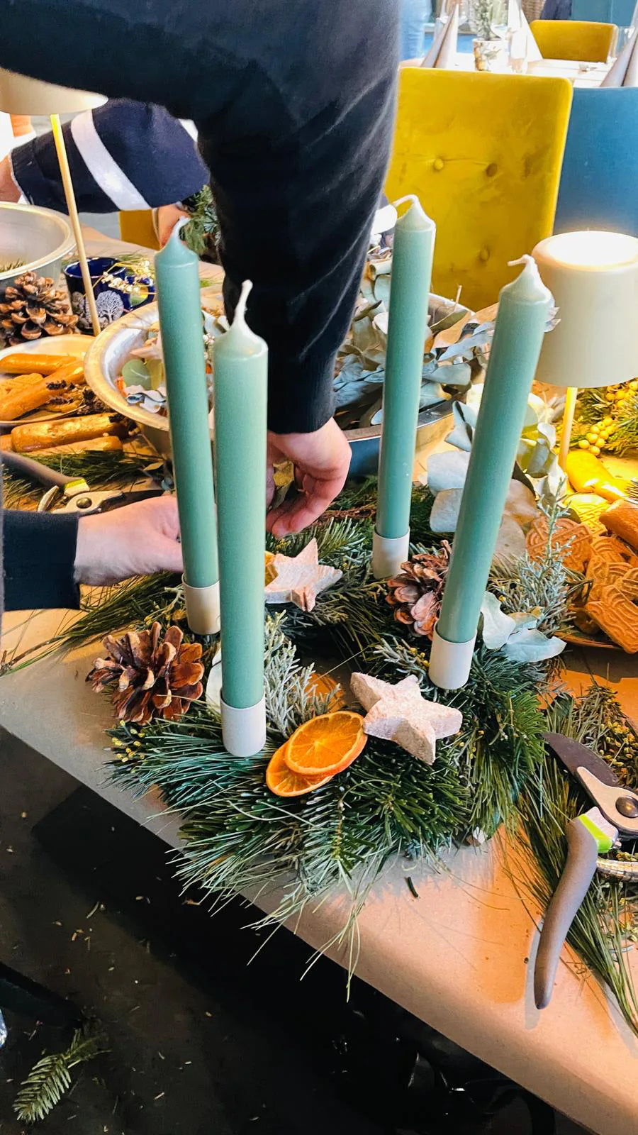 Adventskranz binden